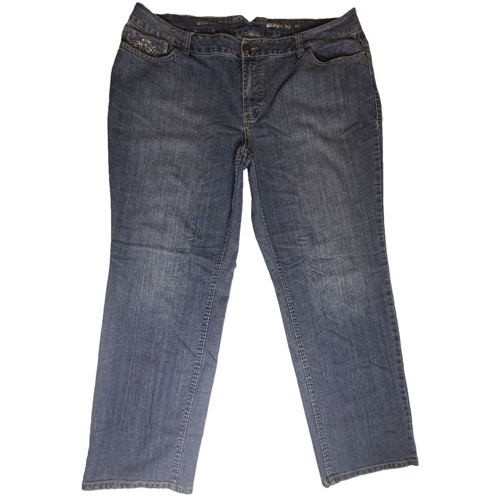 Avenue Denim Jeans Women's Plus 22 Bling/Rhinestones-474